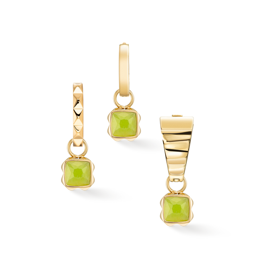 Birthstone Août Charm Jade Vert Or