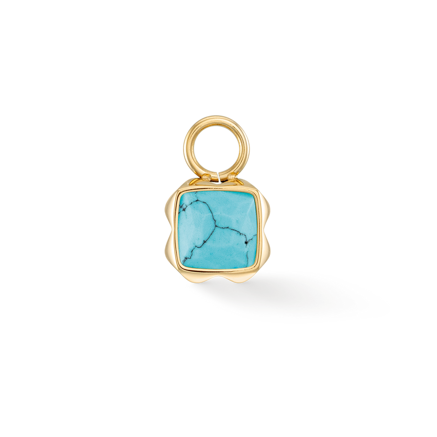 Birthstone Décembre Charm Turquoise Or