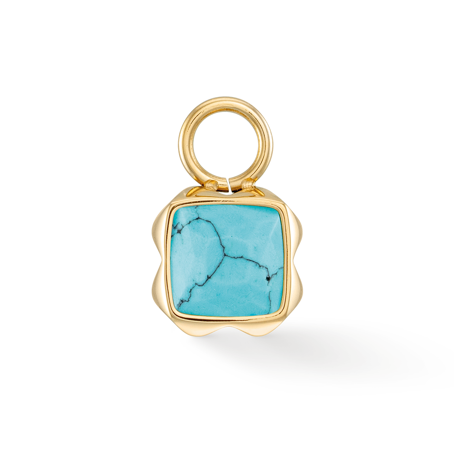 Birthstone Décembre Charm Turquoise Or