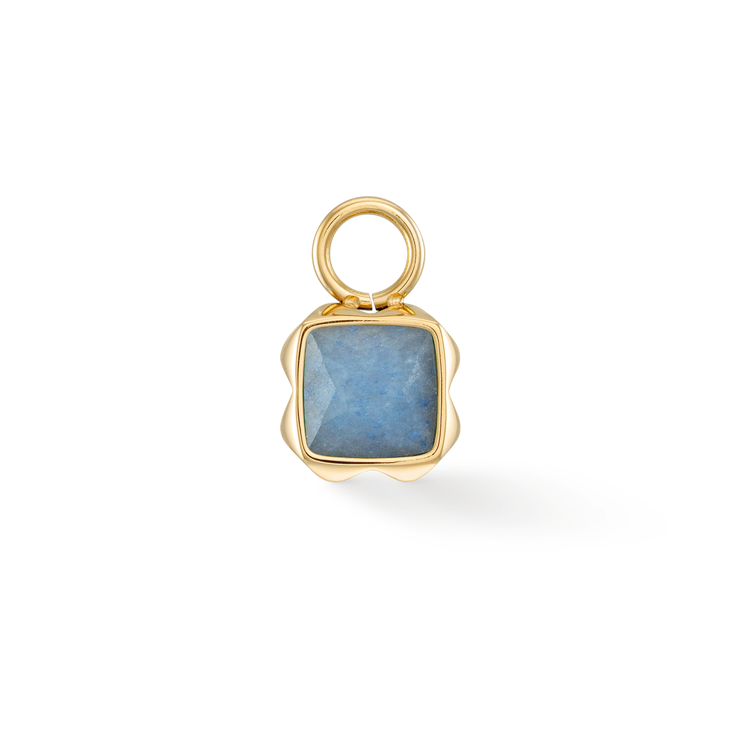 Birthstone Mars Charm Aventurine Bleue Or