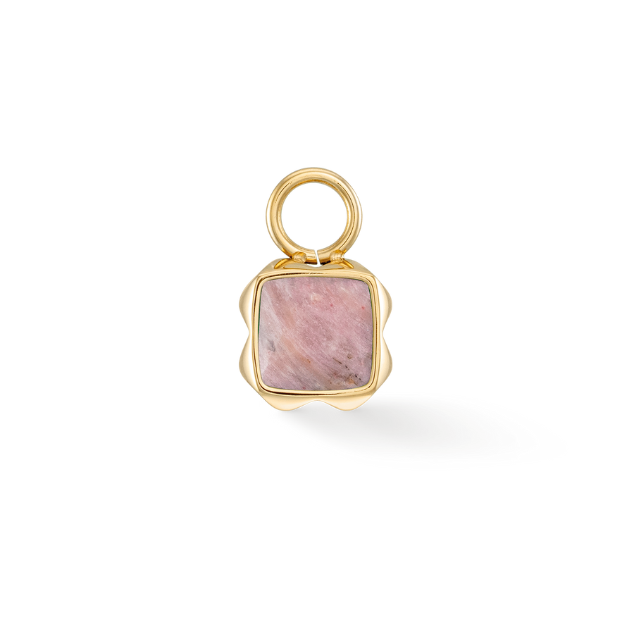 Birthstone Juillet Charm Rhodochrosite Or