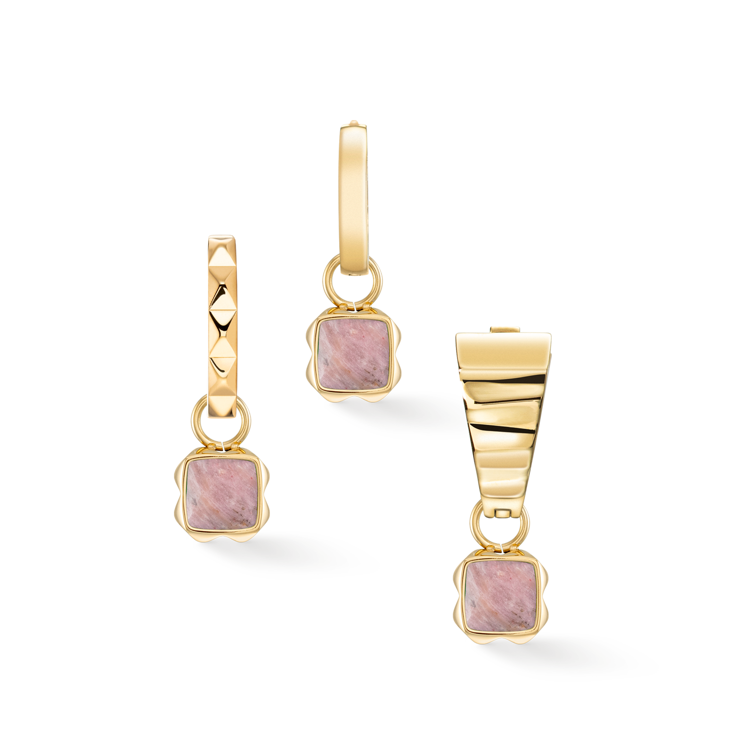 Birthstone Juillet Charm Rhodochrosite Or