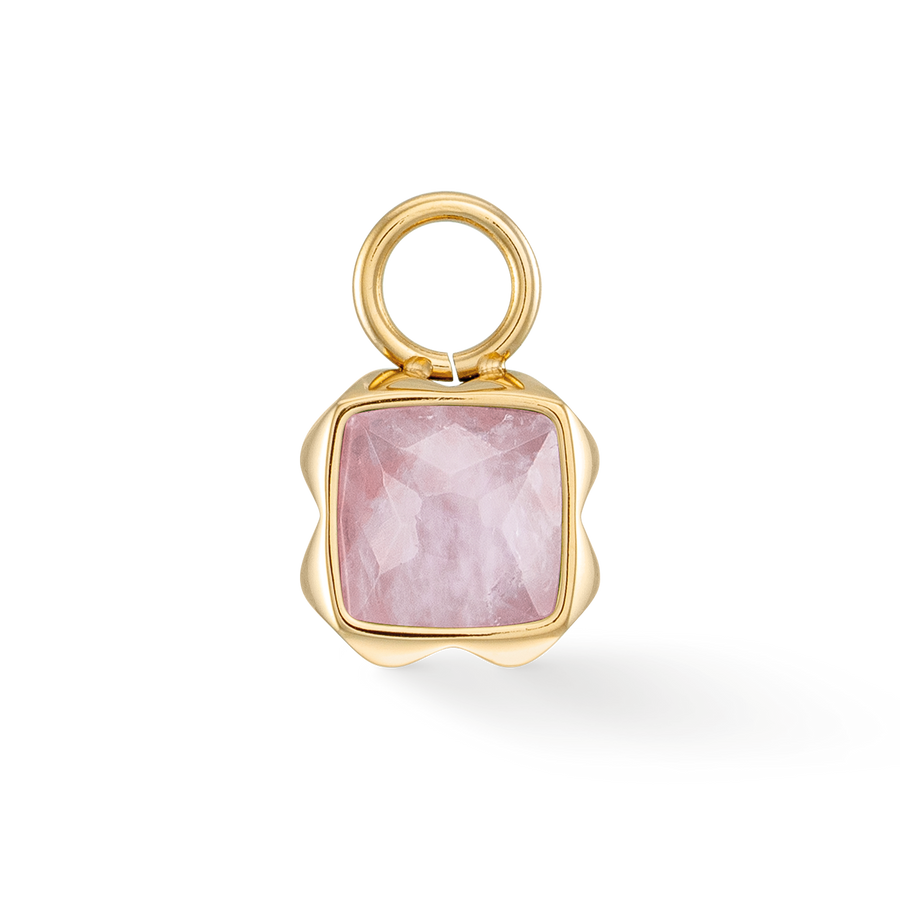 Birthstone Octobre Charm Quartz Rose Or