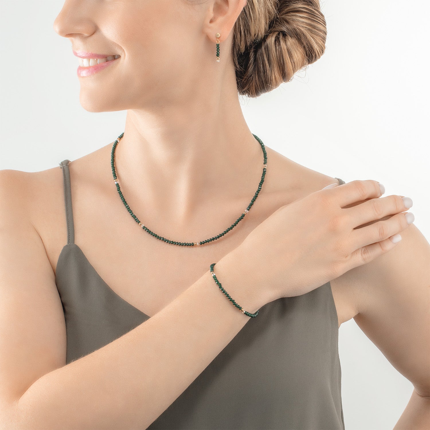 Collier Little Twinkle or-vert foncé