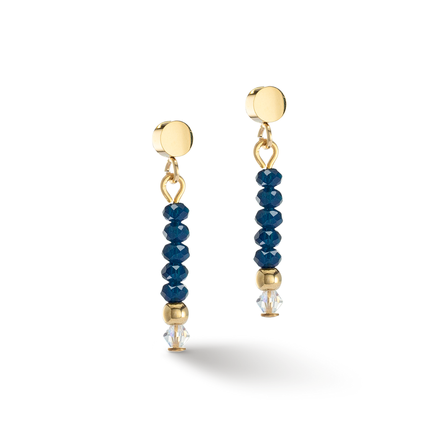 Boucles d'oreilles Little Twinkle or-bleu foncé