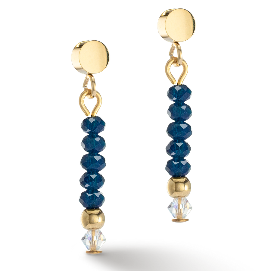 Boucles d'oreilles Little Twinkle or-bleu foncé