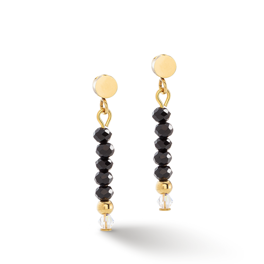 Boucles d'oreilles Little Twinkle or-noir