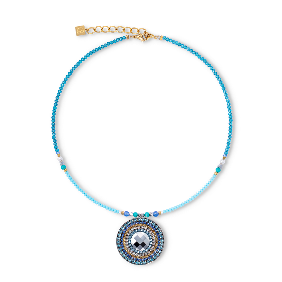 Collier Amulette Ocean Vibes turquoise or