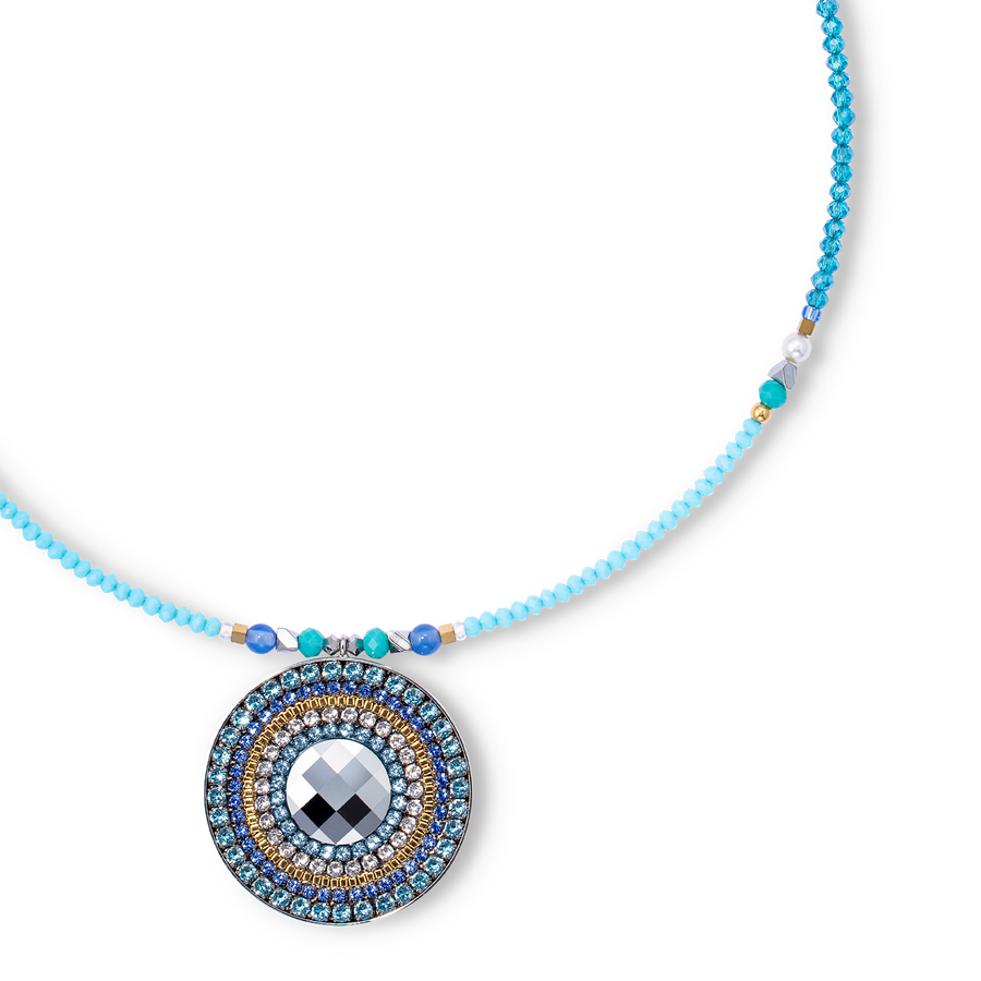 Collier Amulette Ocean Vibes turquoise or