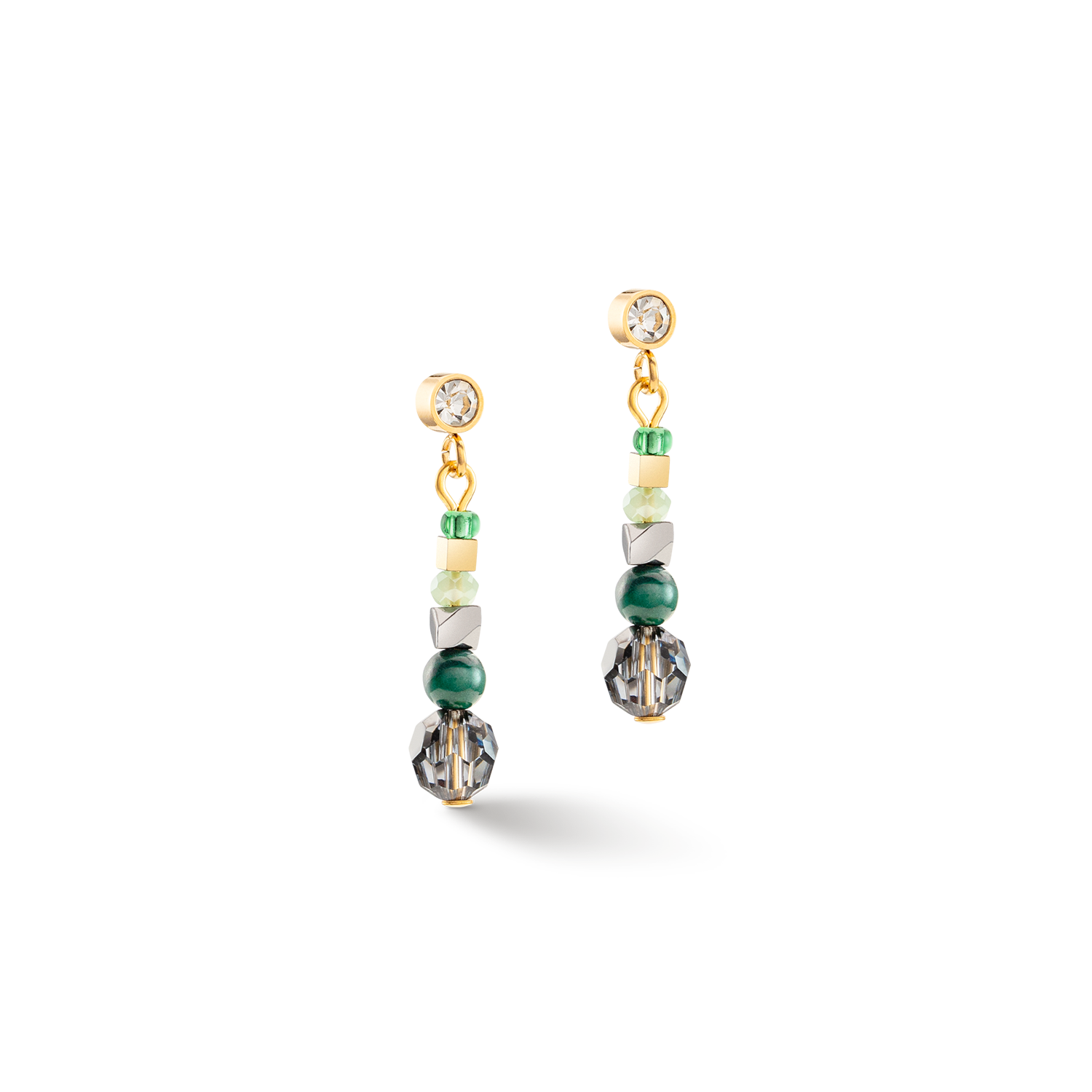 Boucles d'oreilles Amulette Glamorous Green or