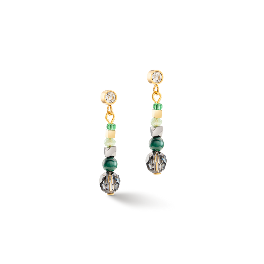 Boucles d'oreilles Amulette Glamorous Green or