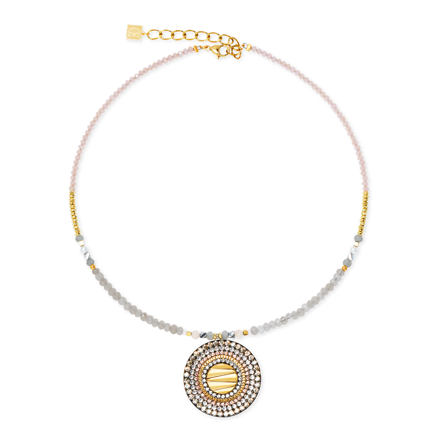 Collier Amulette Modern Future or-beige