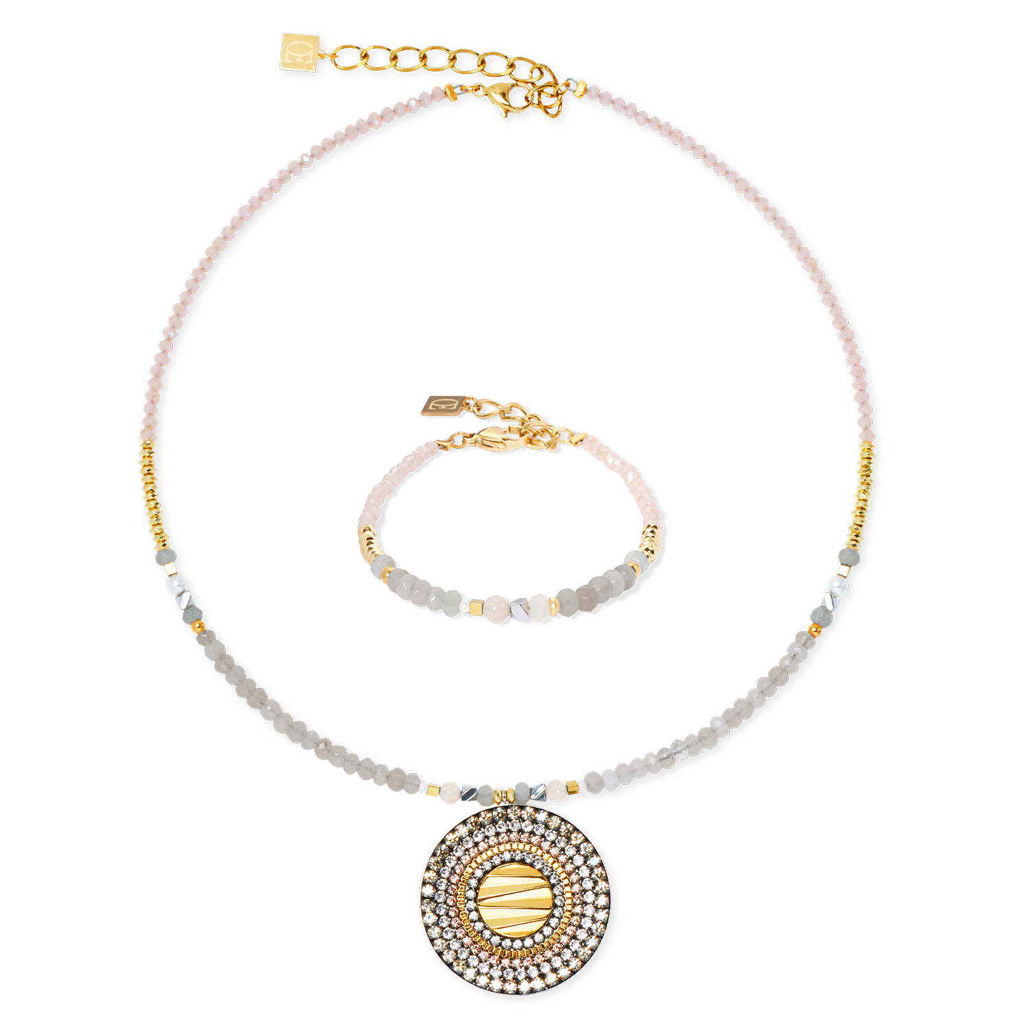 Collier Amulette Modern Future or-beige