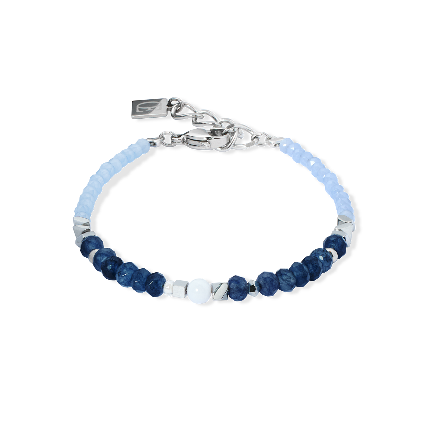 Bracelet Amulette Modern Future argent-bleu