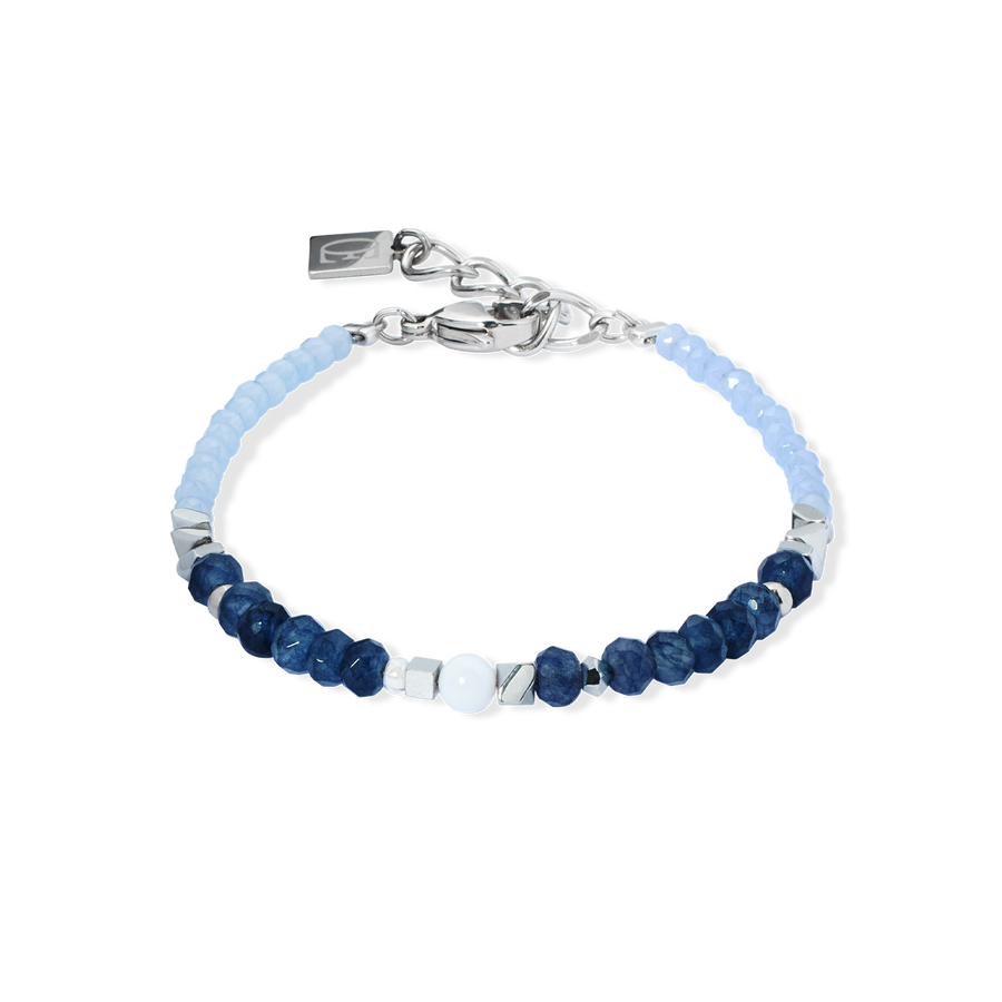 Bracelet Amulette Modern Future argent-bleu