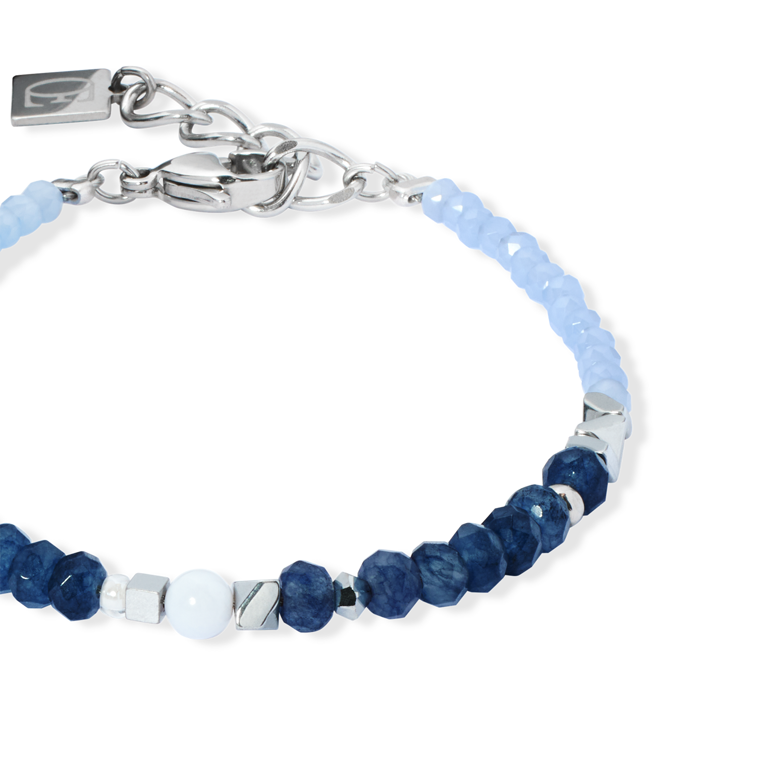 Bracelet Amulette Modern Future argent-bleu