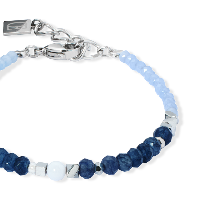 Bracelet Amulette Modern Future argent-bleu