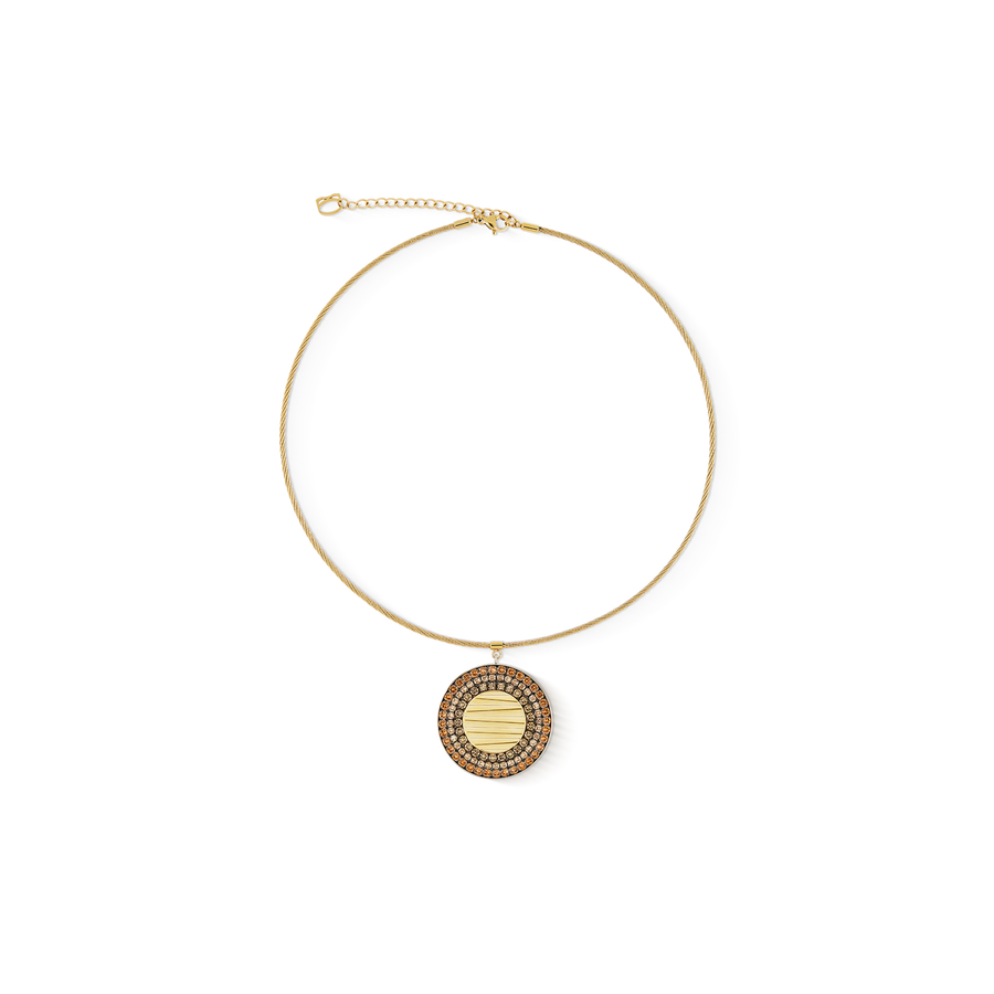 Collier Amulette Glam Waves or-beige