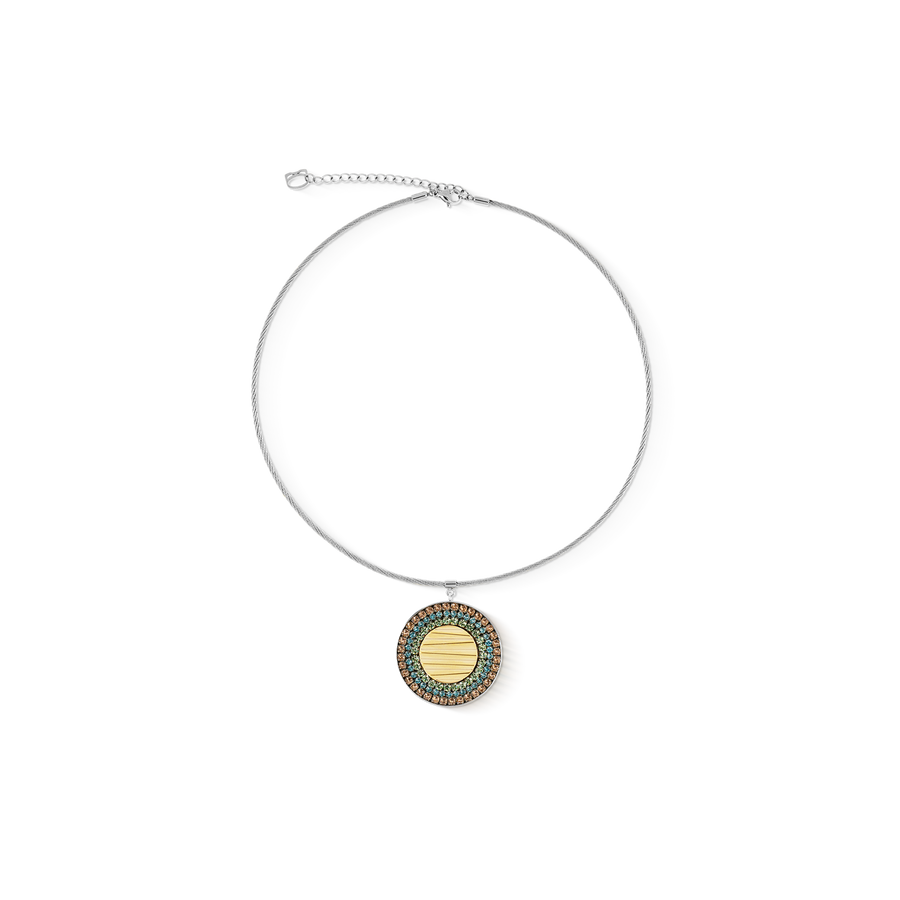Collier Amulette Glam Waves argent-multicolore pastel