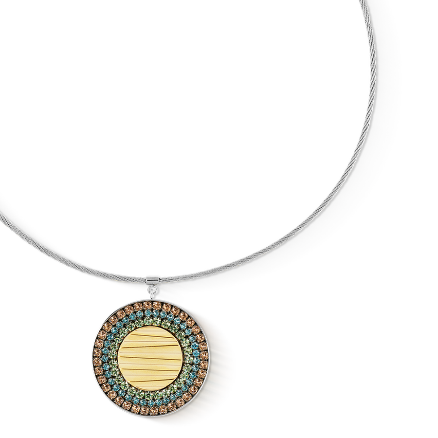 Collier Amulette Glam Waves argent-multicolore pastel