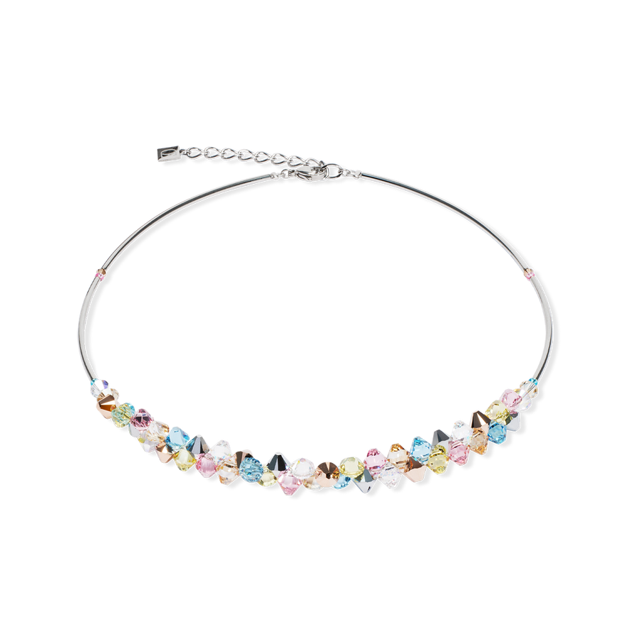 Collier Dancing Crystals argent-pastel