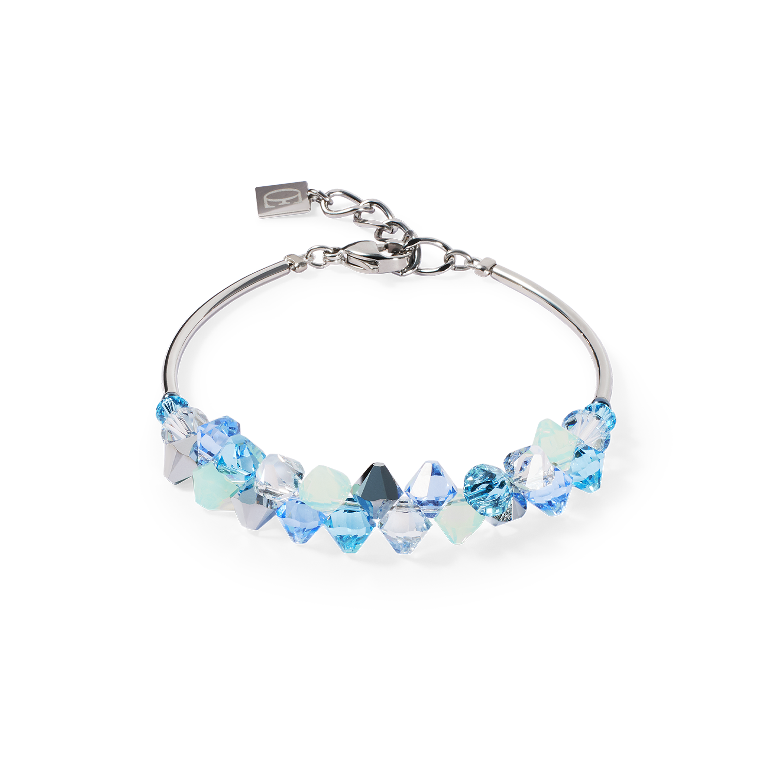 Bracelet Dancing Crystals argent-bleu