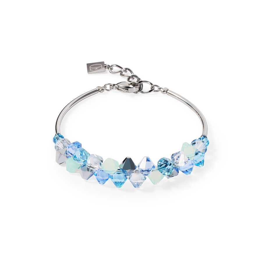 Bracelet Dancing Crystals argent-bleu