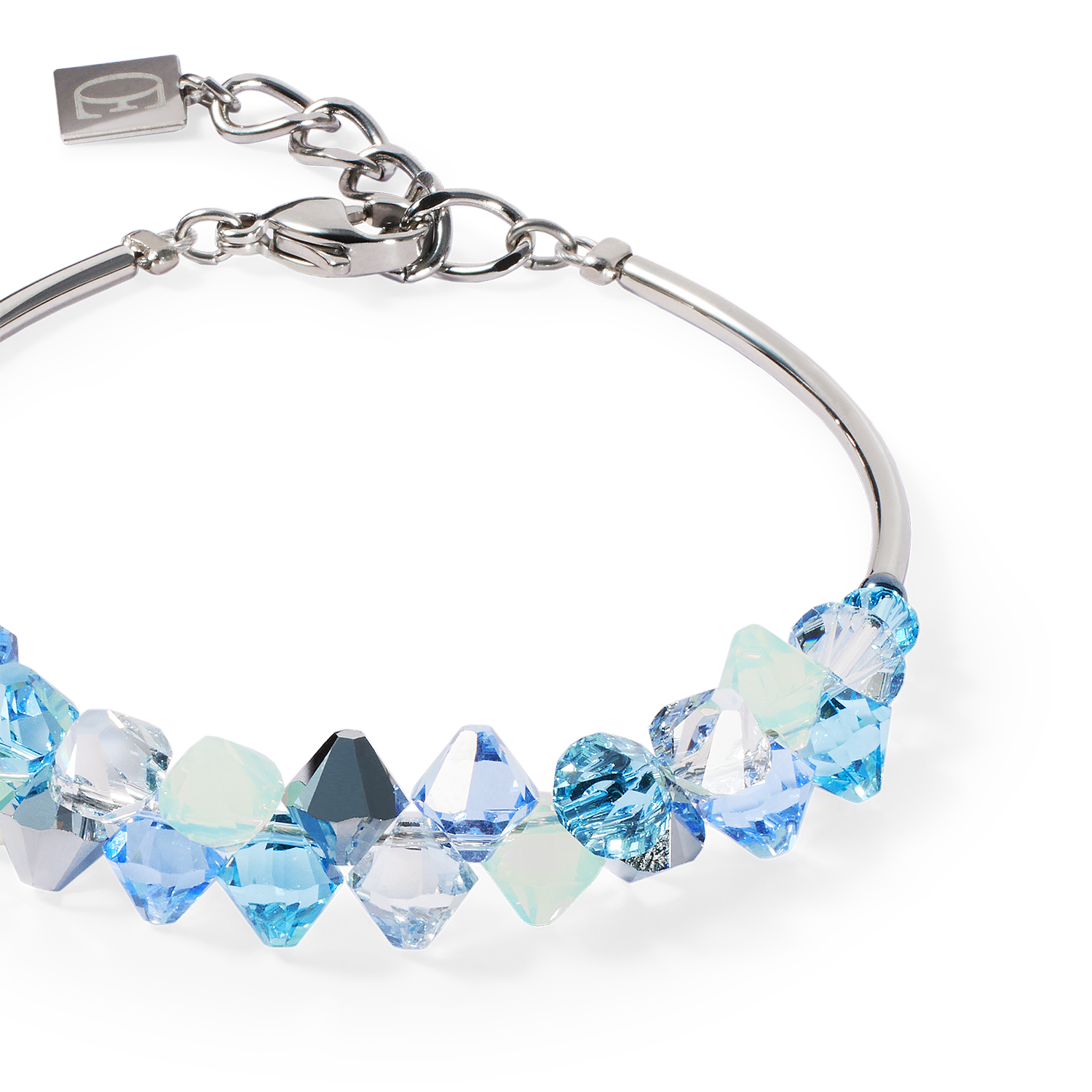 Bracelet Dancing Crystals argent-bleu