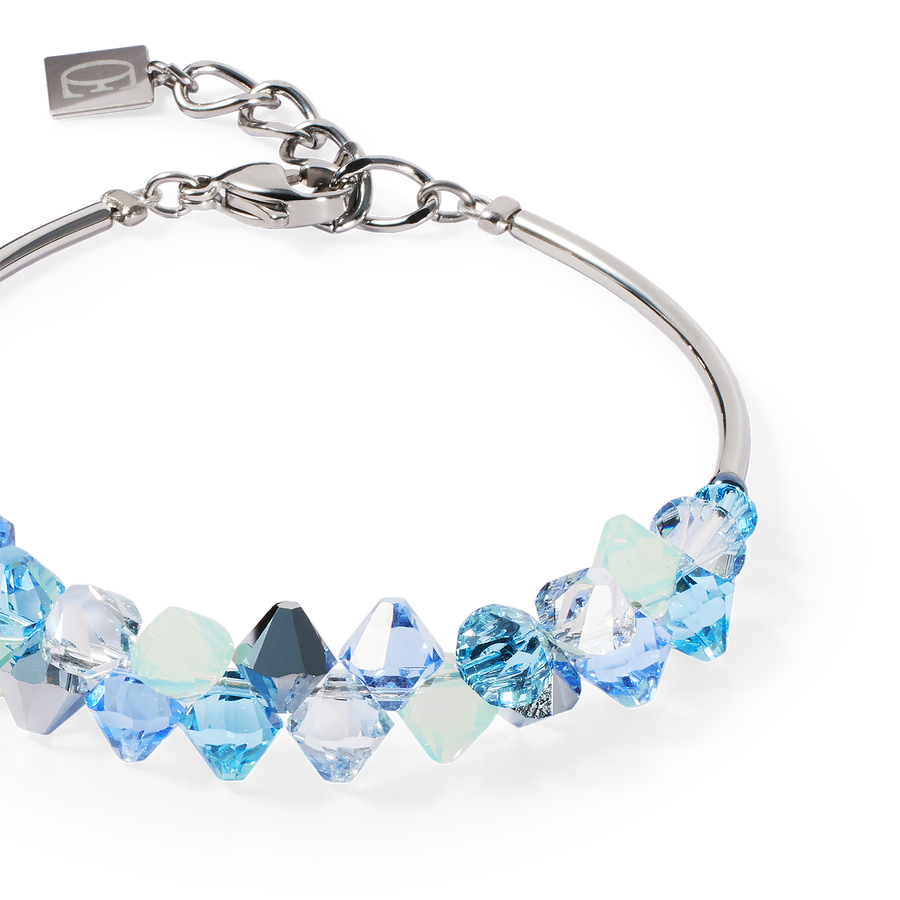 Bracelet Dancing Crystals argent-bleu