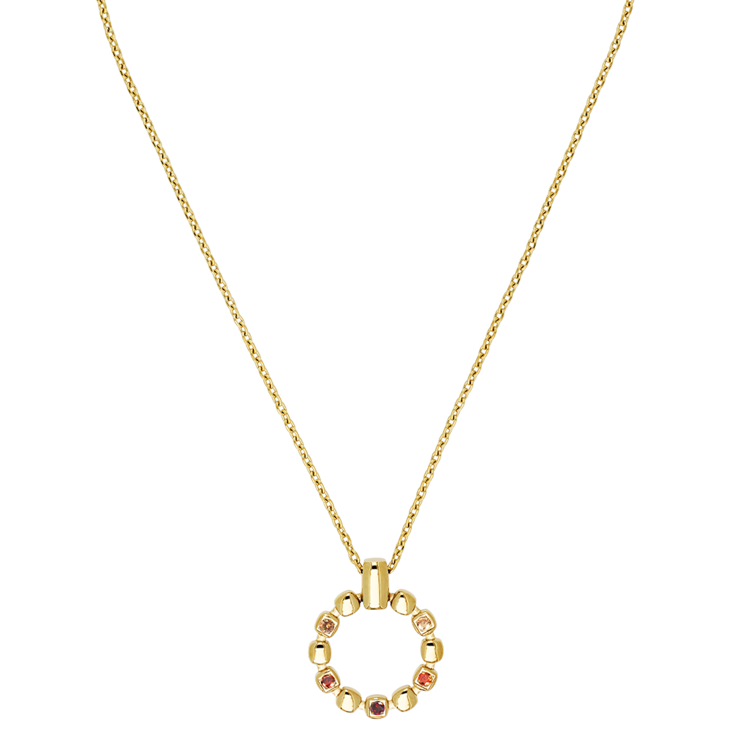Collier Soft Cube Circle Glow Sunset doré