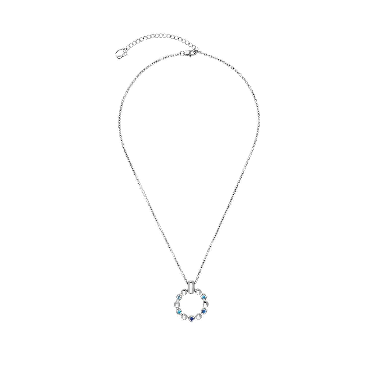 Collier Soft Cube Circle Glow Ocean argenté