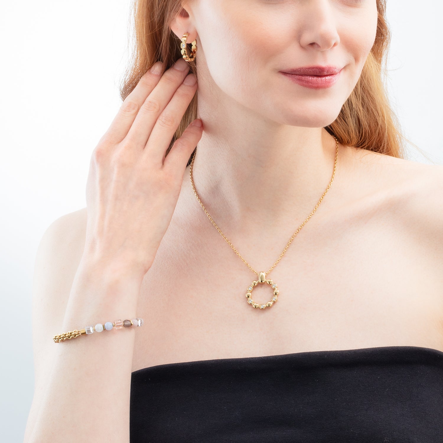 Collier Soft Cube Circle Glow or