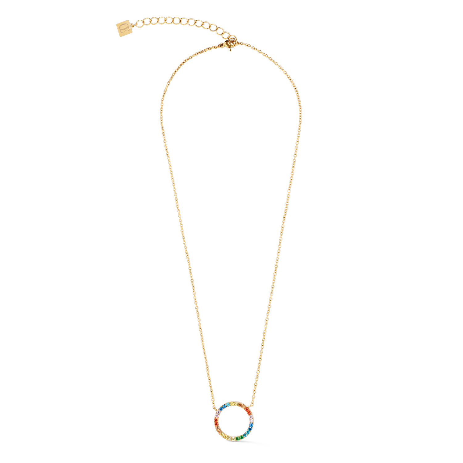 Collier Sparkling Circle or-multicolore