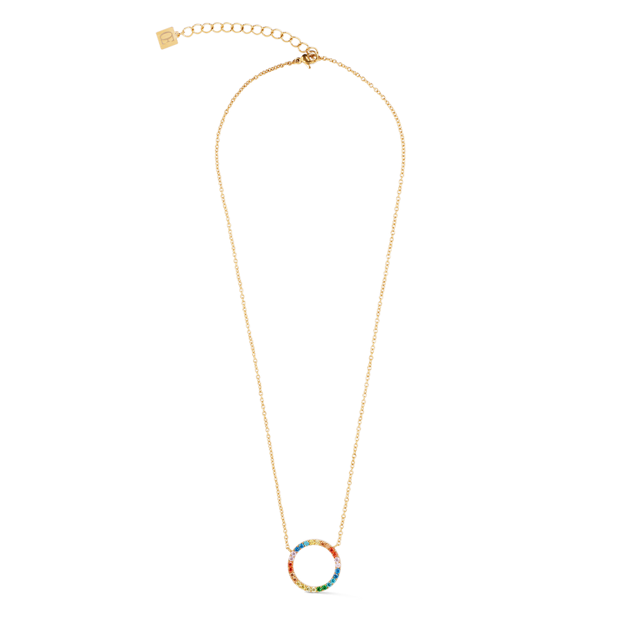 Collier Sparkling Circle or-multicolore