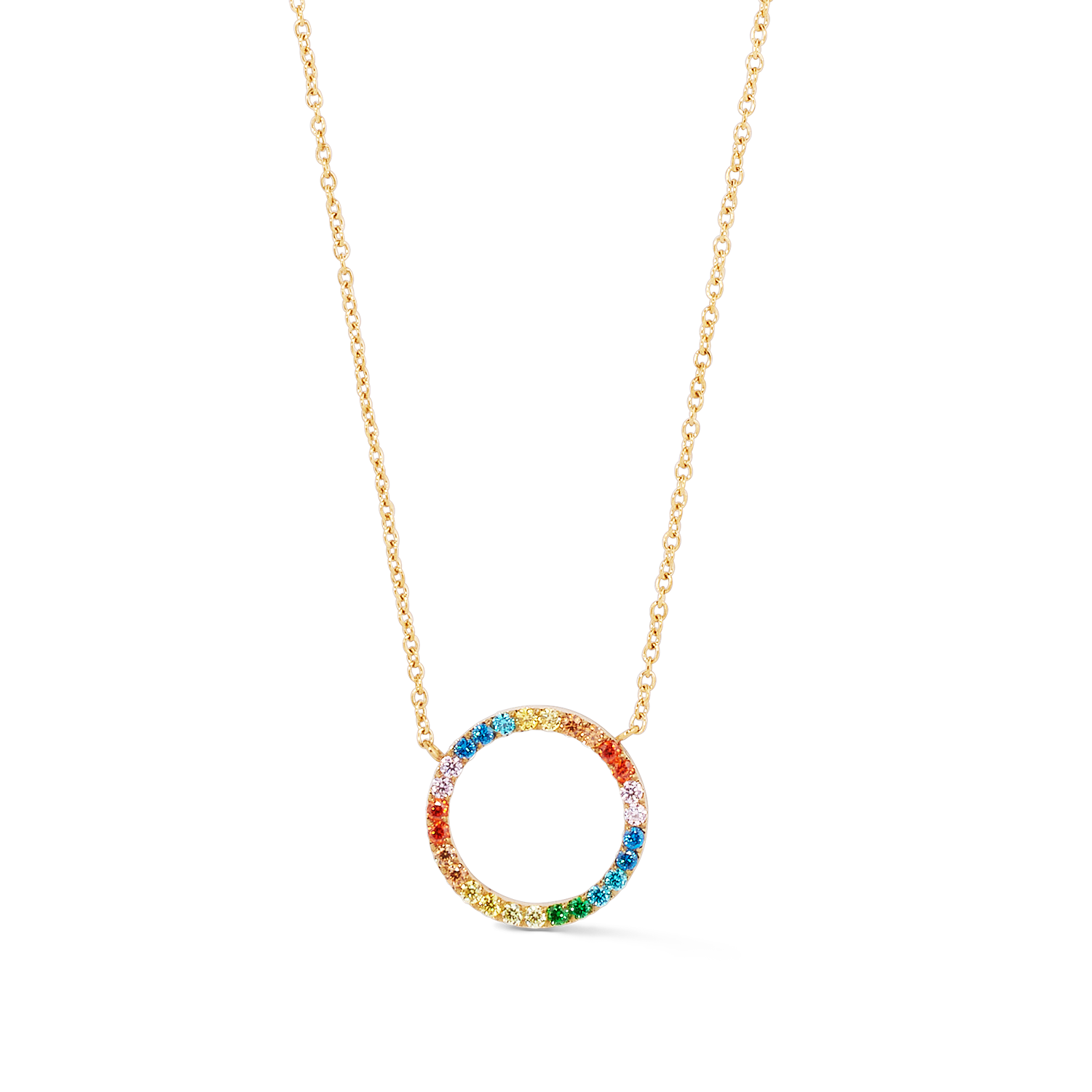 Collier Sparkling Circle or-multicolore