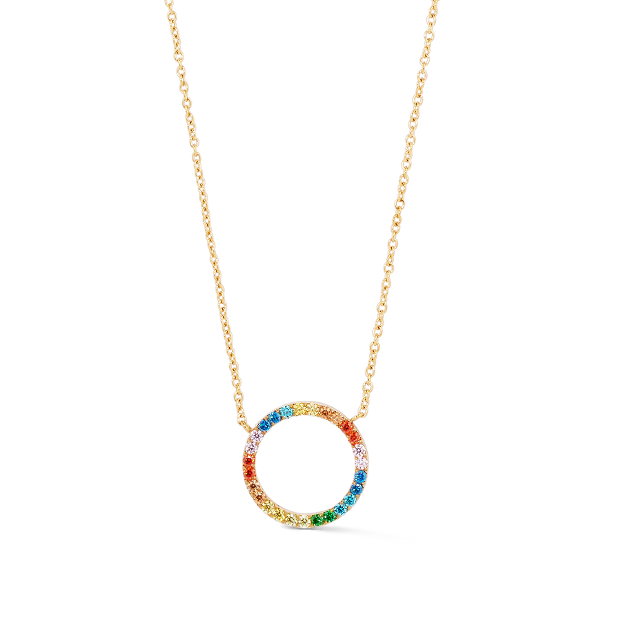 Collier Sparkling Circle or-multicolore