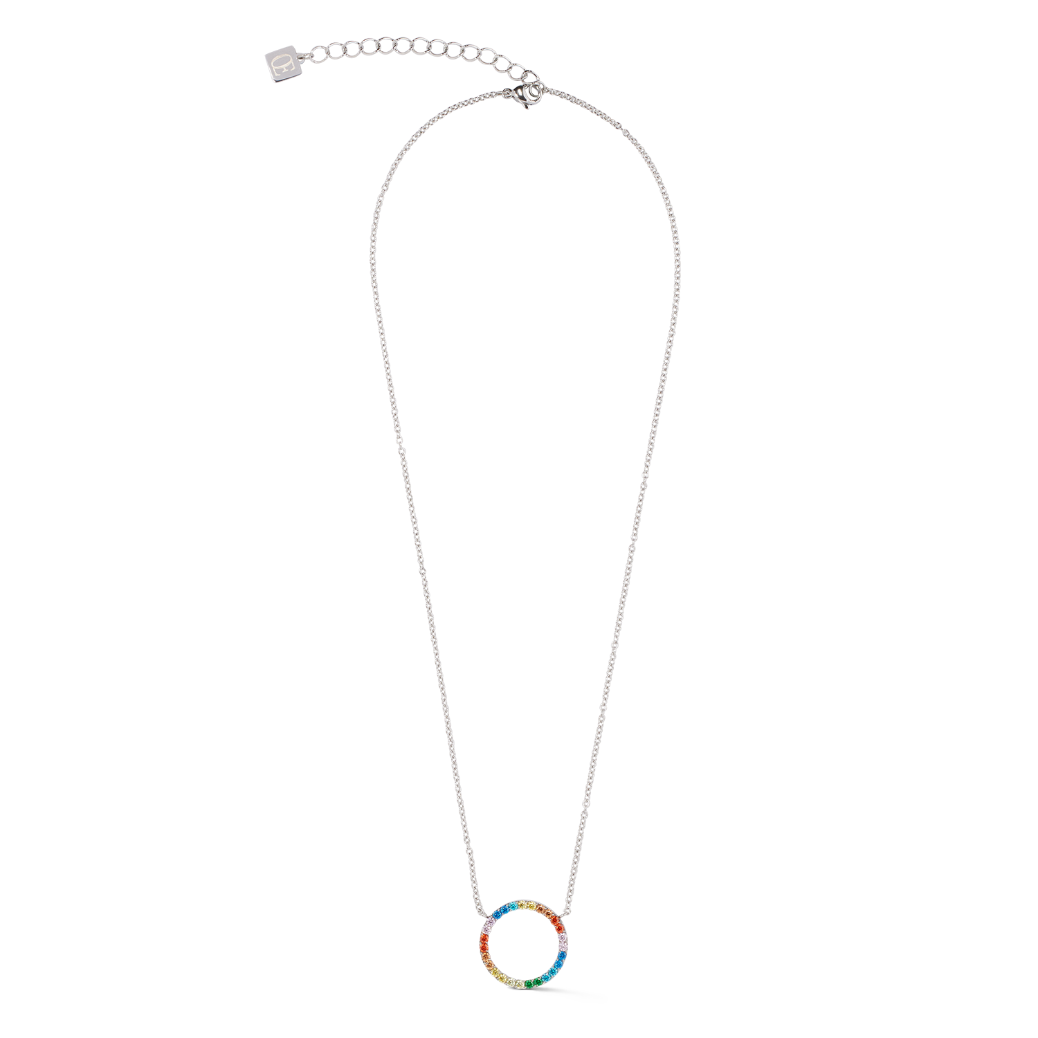 Collier Sparkling Circle argent-multicolore