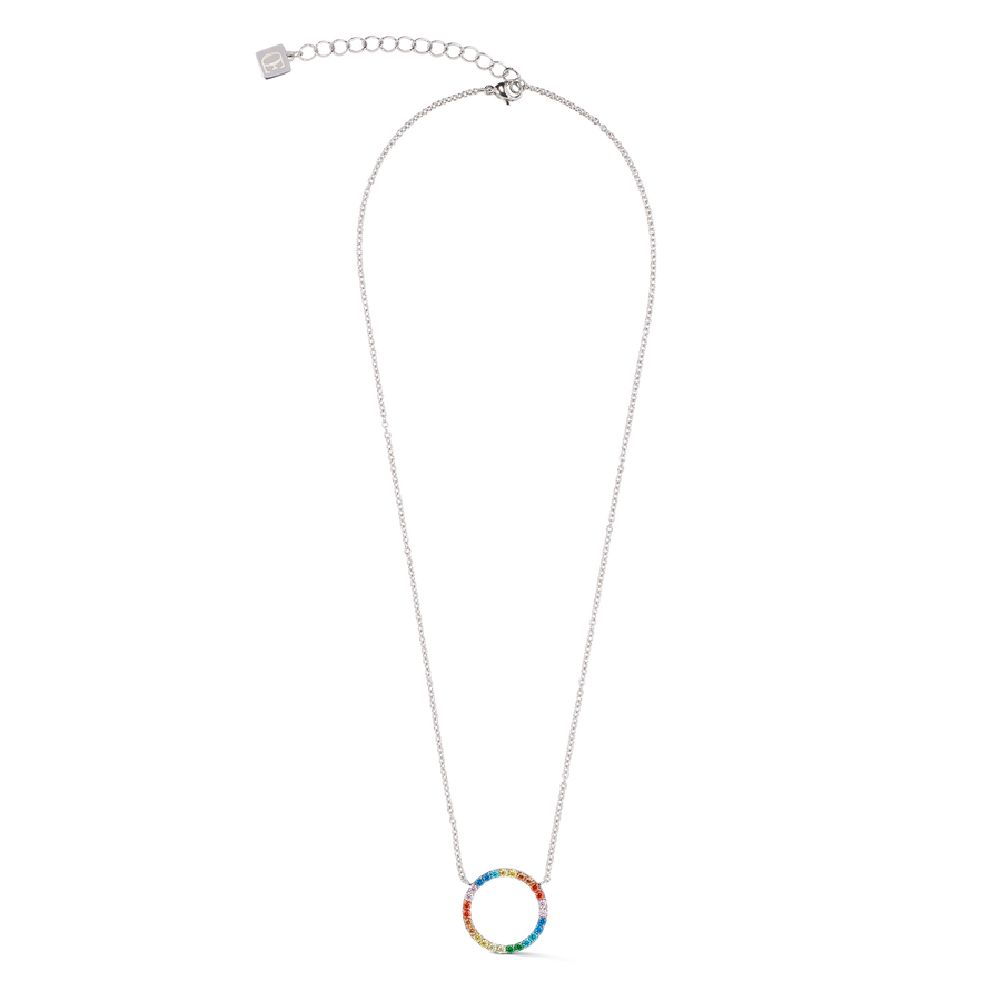 Collier Sparkling Circle argent-multicolore