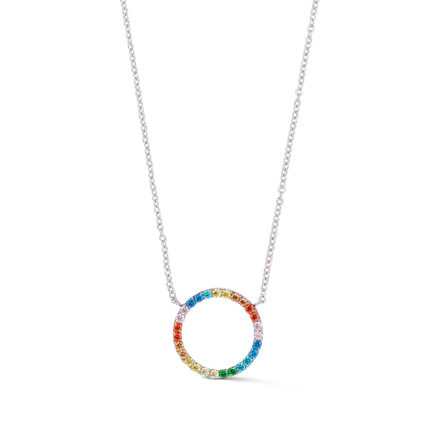 Collier Sparkling Circle argent-multicolore
