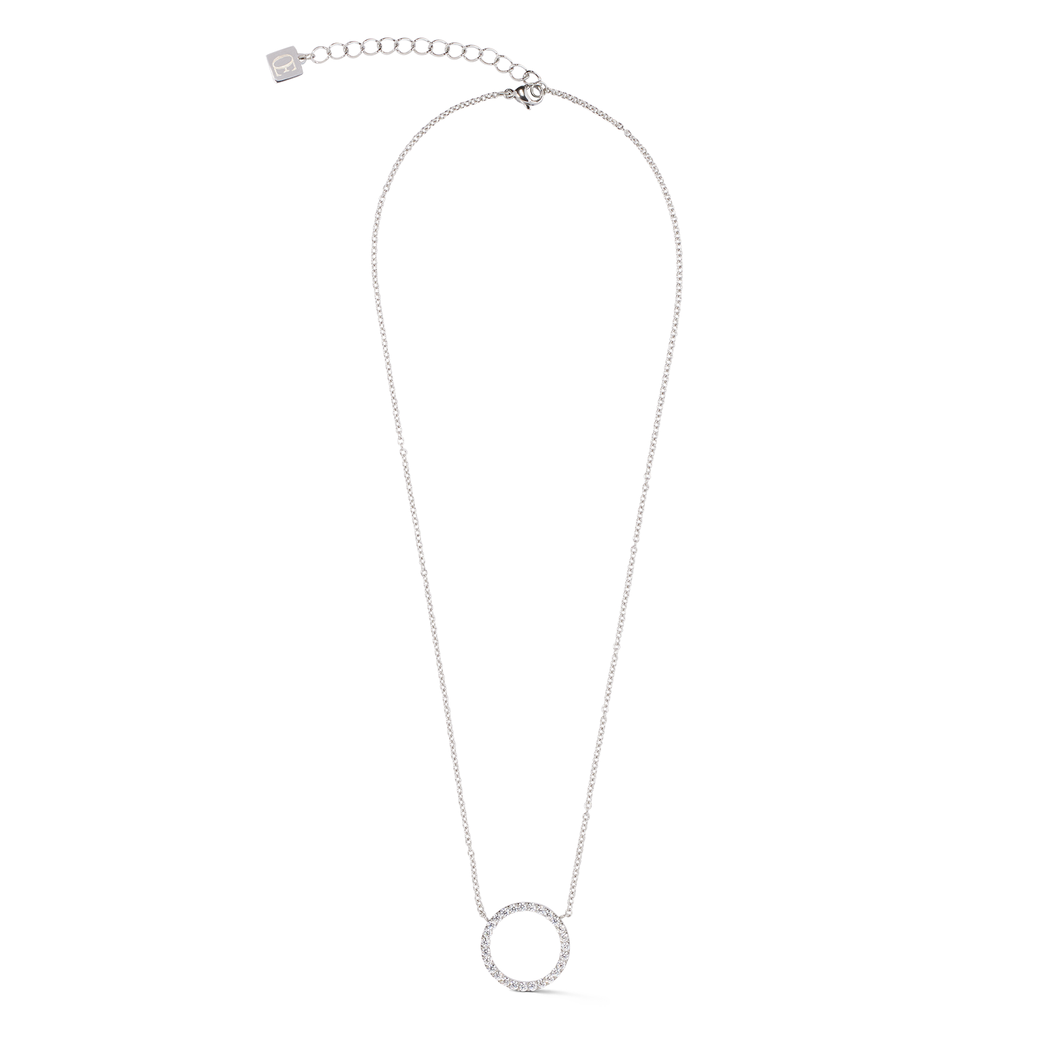 Collier Sparkling Circle argent-cristal