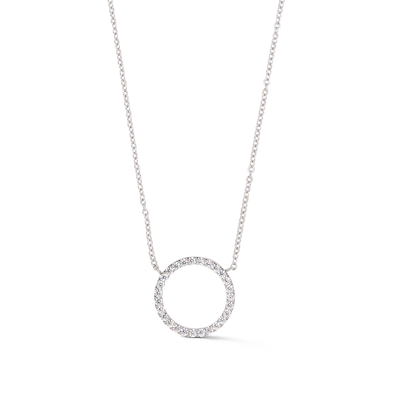 Collier Sparkling Circle argent-cristal