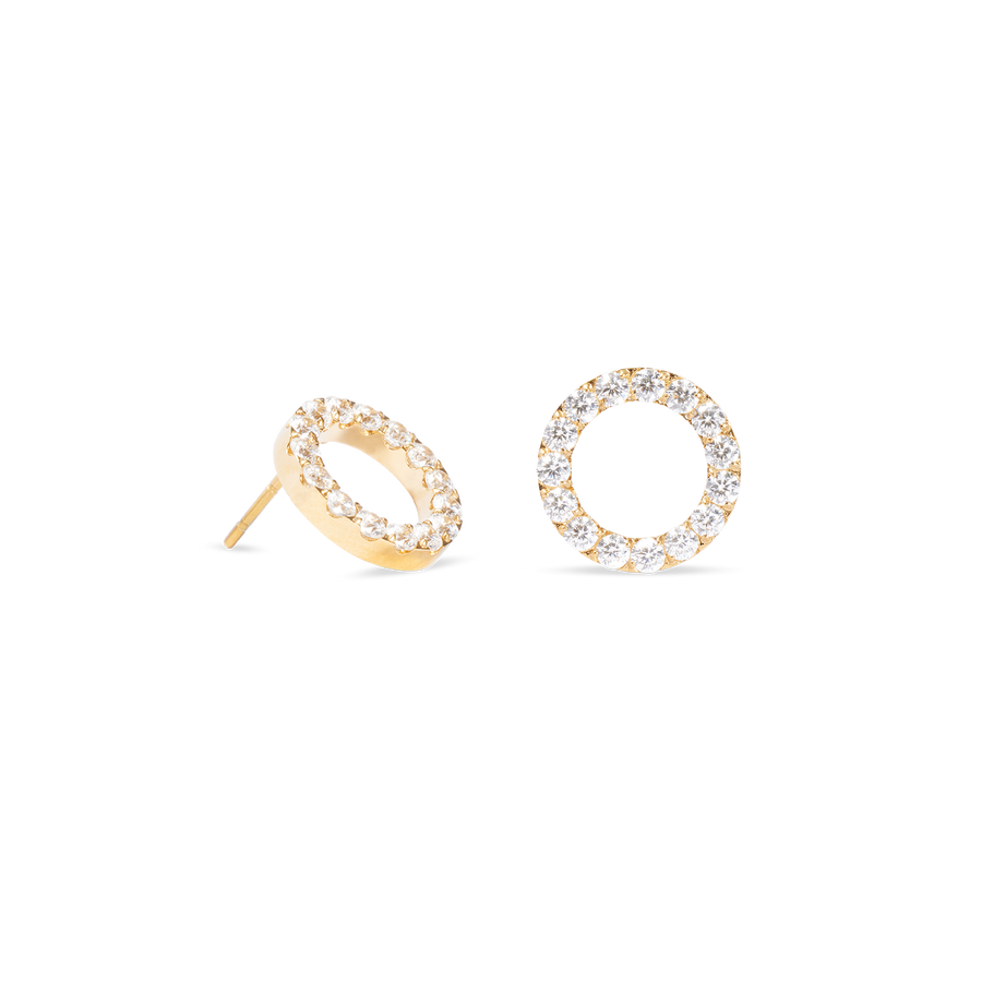 Boucles d'oreilles Sparkling Circle or-cristal