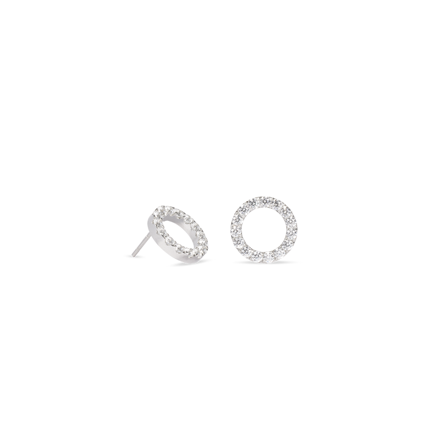 Boucles d'oreilles Sparkling Circle argent-cristal