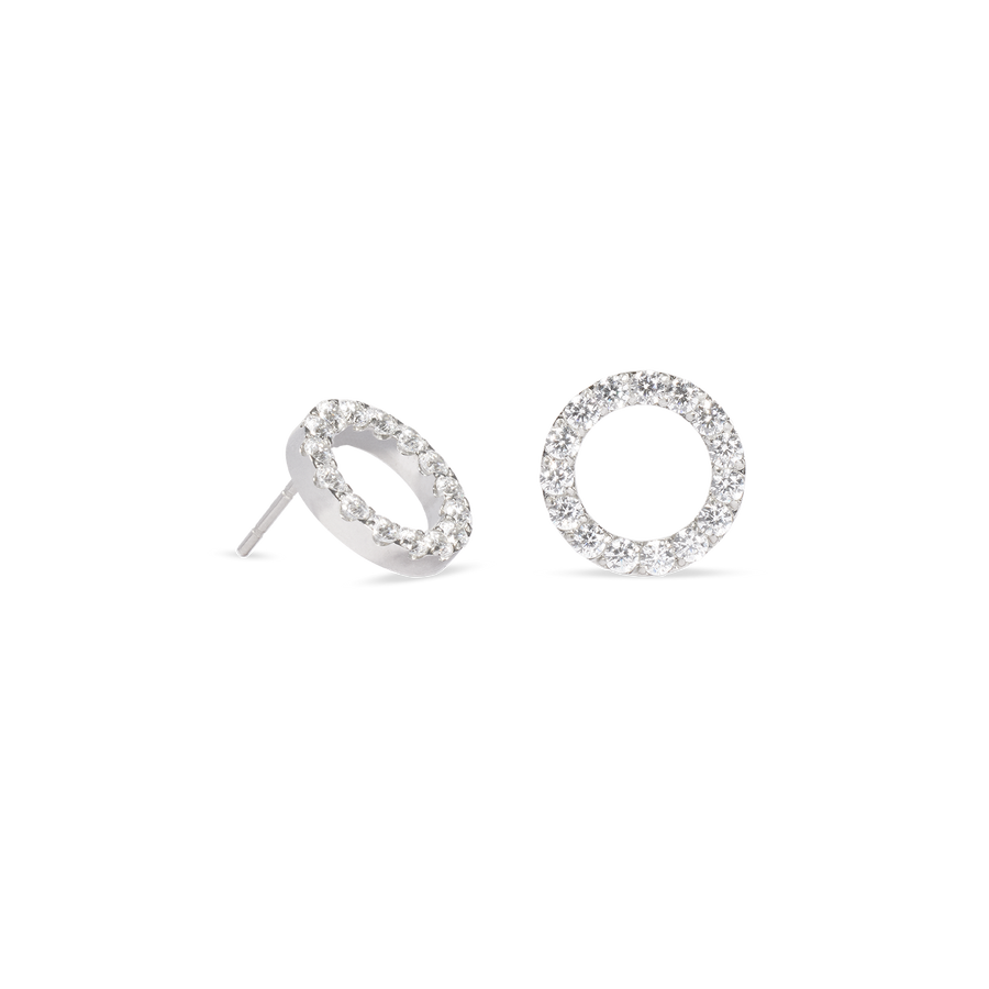 Boucles d'oreilles Sparkling Circle argent-cristal