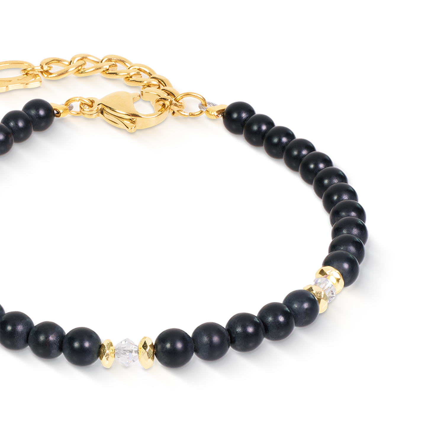 Bracelet Modern Icon Noir doré