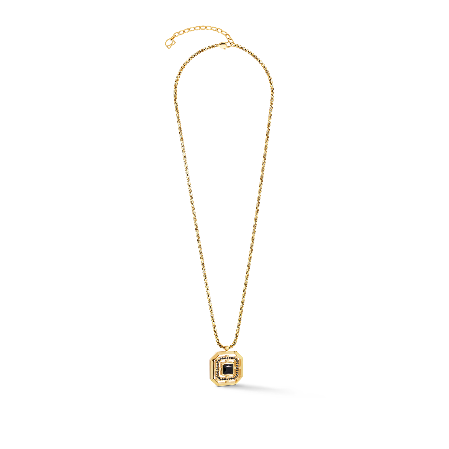 Collier Amulette Icon Frame Pure Noir doré