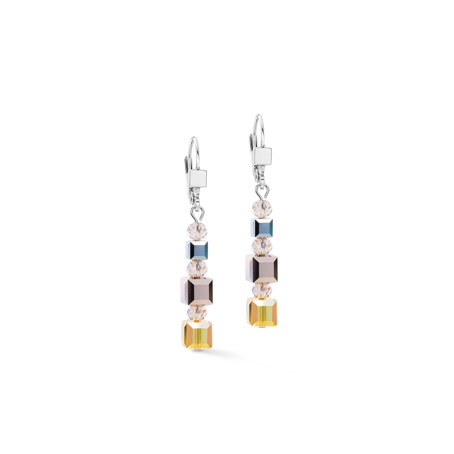Boucles d'oreilles pendantes GeoCUBE® Precious Nature Tricolor Sand