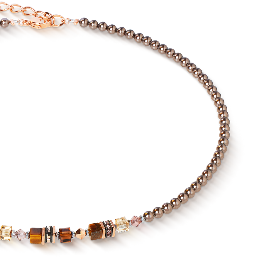 Collier Princess Collier Princess Earth Glow or rose-marron – COEUR DE LION (fr)