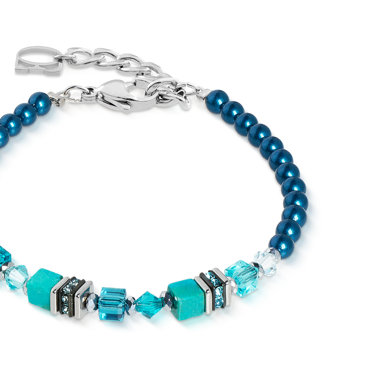 Bracelet Princess Teal Glow argent