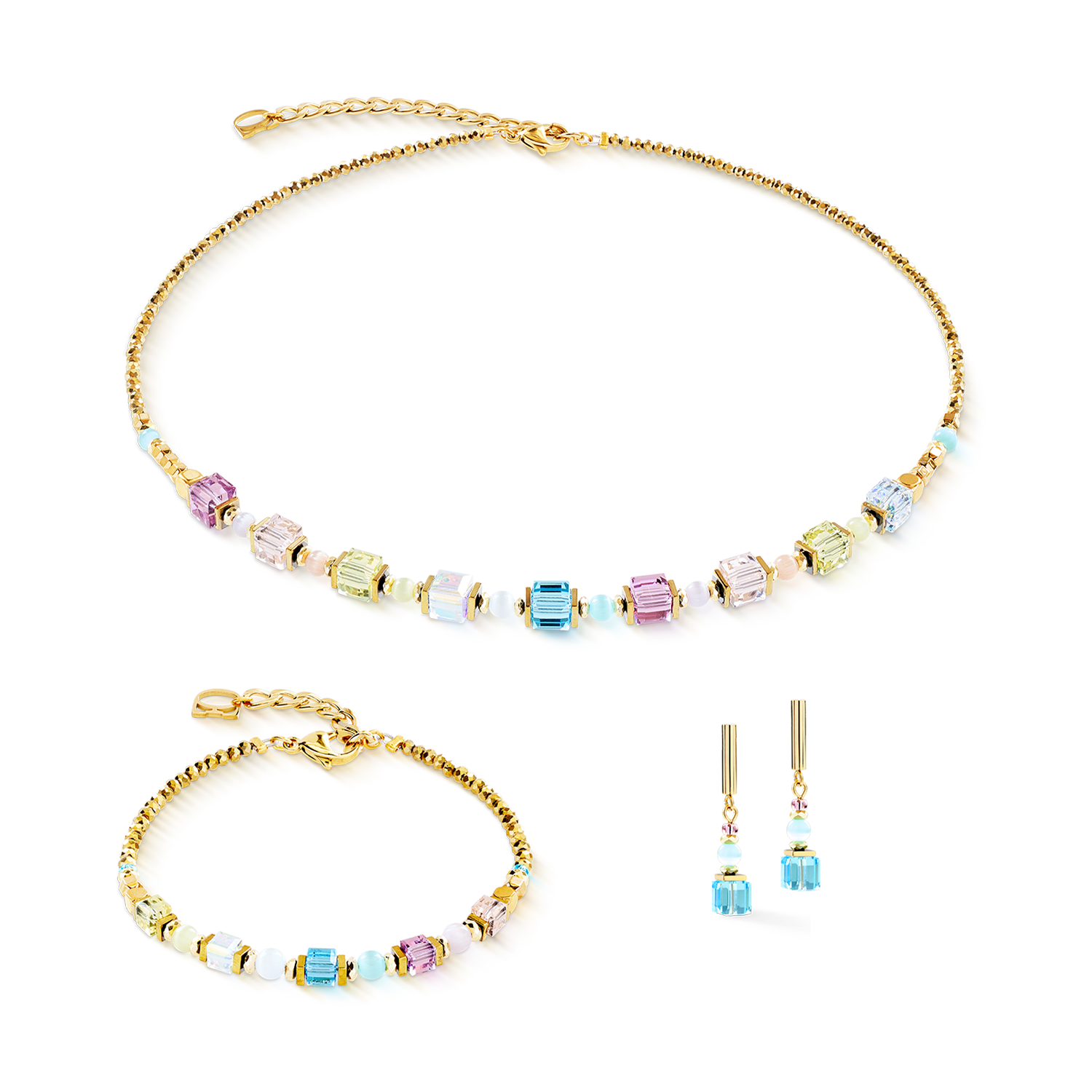 Bracelet Cube Aura pastel or